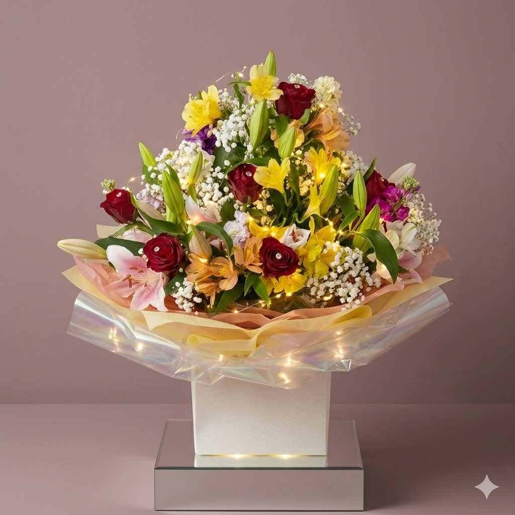 Luxury Box Bouquet – Elegant Floral Gift Box Arrangement