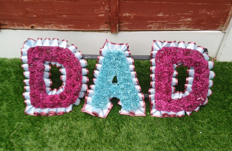 Aston Villa Floral Letters – Claret & Blue Football Name Tribute