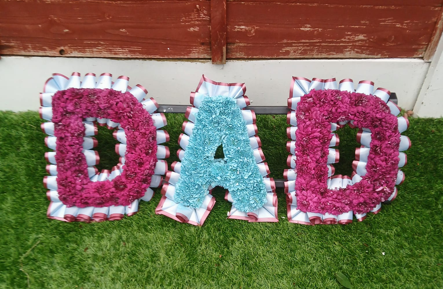 Aston Villa Floral Letters – Claret & Blue Football Name Tribute